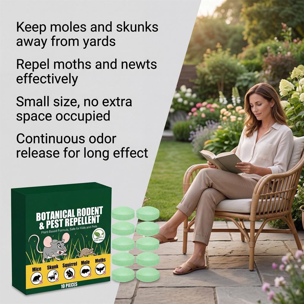 Botanical Rodent and Pest Repellent Plant Based Formula Safe for Kids and Pets Indoor Outdoor Use 10 Pieces