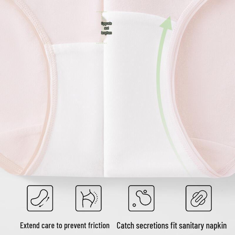 MaoRen Women's Seamless Mid-Waist Antibacterial Cotton Briefs
