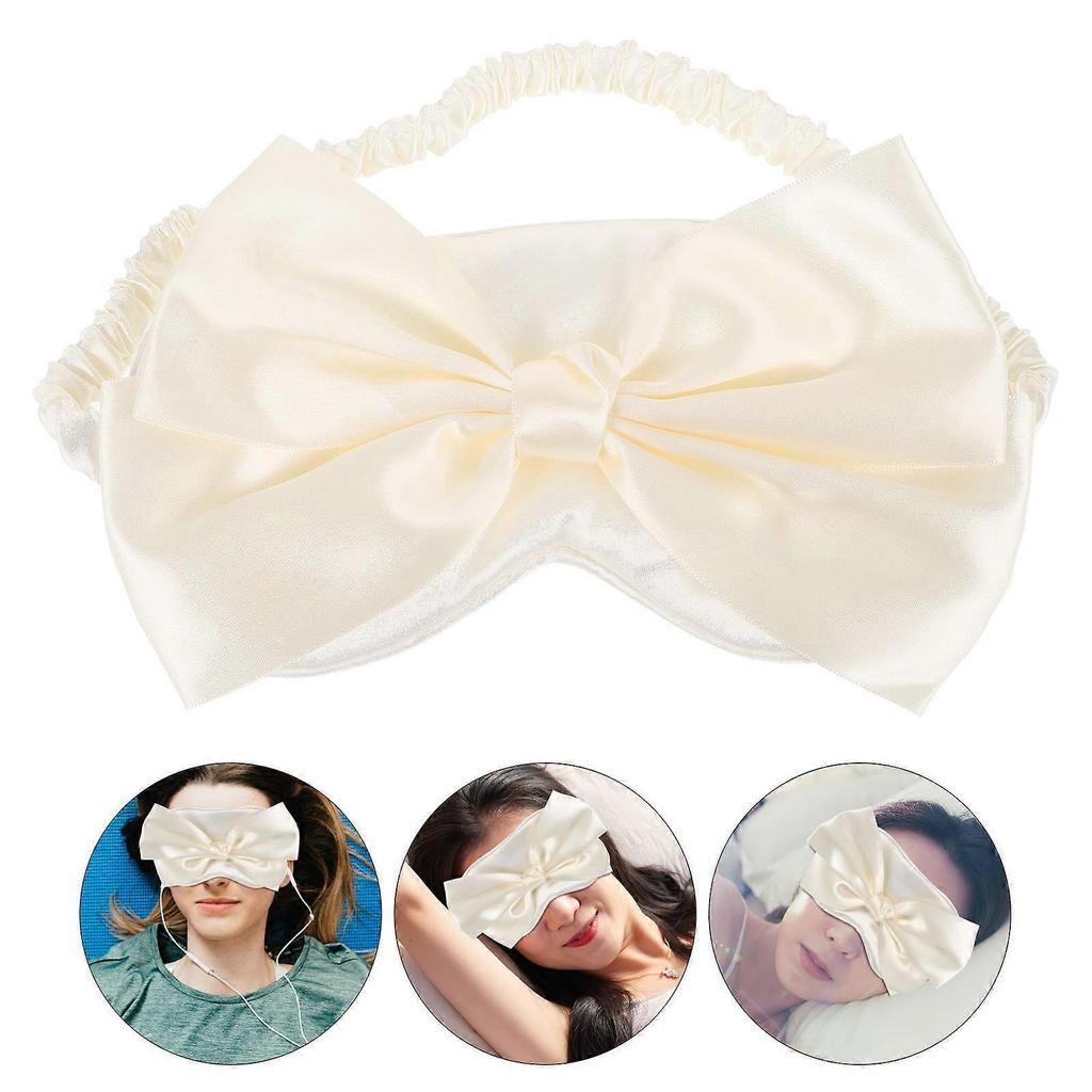 Eye Covers for Sleeping Bowknot Shaped Eye Mask for Sleeping 5Pcs Cloth Ivory