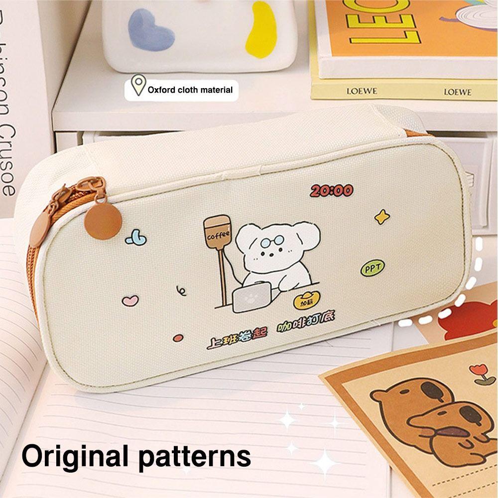 Large Capacity Pen Bag Canvas Pencil Case High Quality Pen Box  Boys/Girls