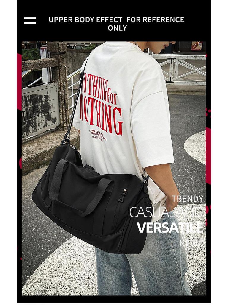 Cross-border Fitness Bag: Logo Customizable, Dry/Wet Separation, Yoga, Travel, Trolley