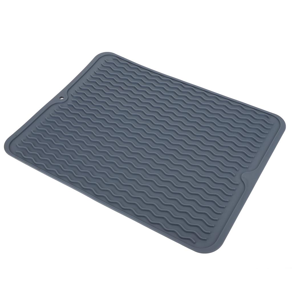 Dish Drying Mat Soft Flexible Rubber Heat Resistant Nonslip BPA Free Eco Friendly Wide Application Dish Drying Pad