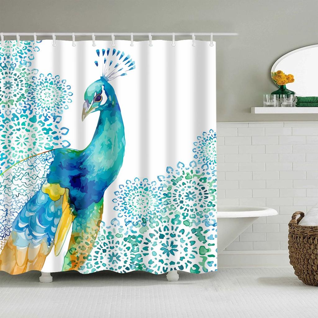 Wild Animals Bath Curtains Lion Leopard Cat Bathroom Decorative Shower Curtains Bathtub Decoration Bath Curtains