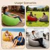 With Backrest U-Shaped Flocking Sofa With Armrests Inflatable Bean Bag Chair  Leisure Bean Bag