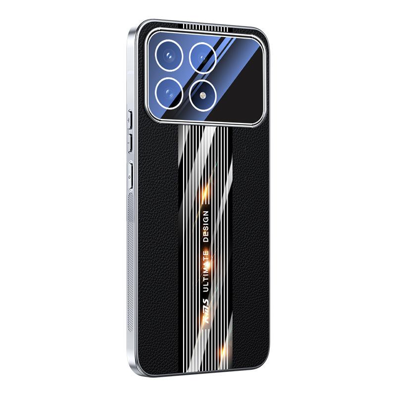 Applicable to Redmi K90Promax mobile phone case Xiaomi 17 Porsche premium sense leather pattern with lens film protective case
