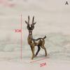 Antique Brass Solid Long Tail Horse Deer Figurines Big Feng Shui Ornaments Copper Zodiac Animal Mini Desktop Decoration Crafts