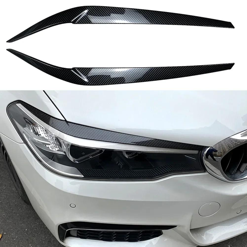 Car Front Headlights Plastic Eyelid Eyebrows Trims Suitable suit For BMW 5 Series G30 G31 G38 F90 M5 525I 530I 540I 2017-2025