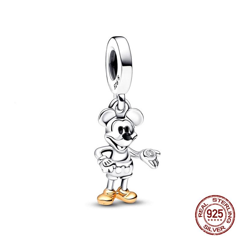 New  Mickey Minnie Beaded Marvel Lron Man Charms Plata De Leyoriginales Fit Bracelet Diy Jewelry Making Women'S Gift