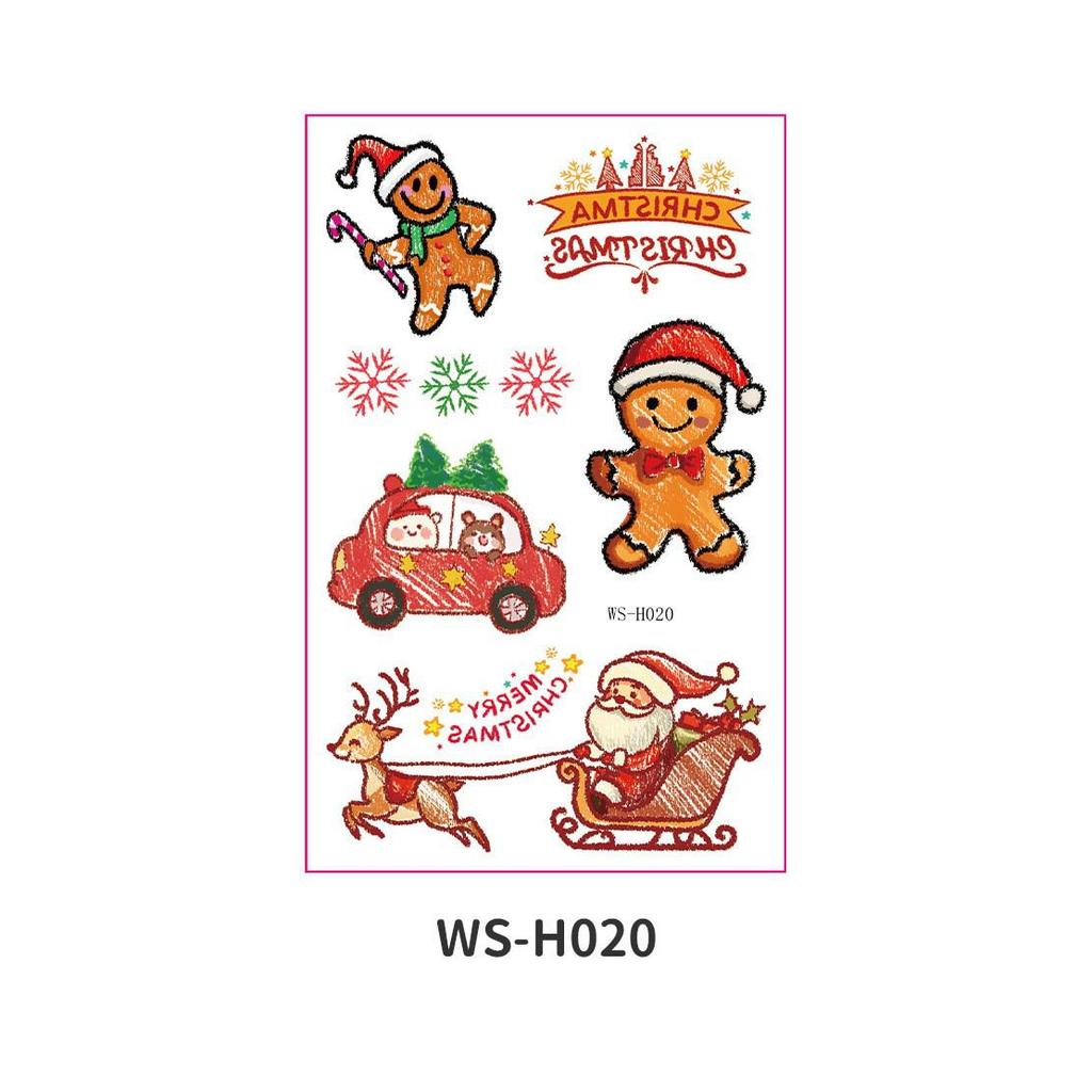 Weihnachts-Tattoo-Aufkleber-Kollektion: Festliches Journal & Geschenkdekoration für Weihnachtsfeiern