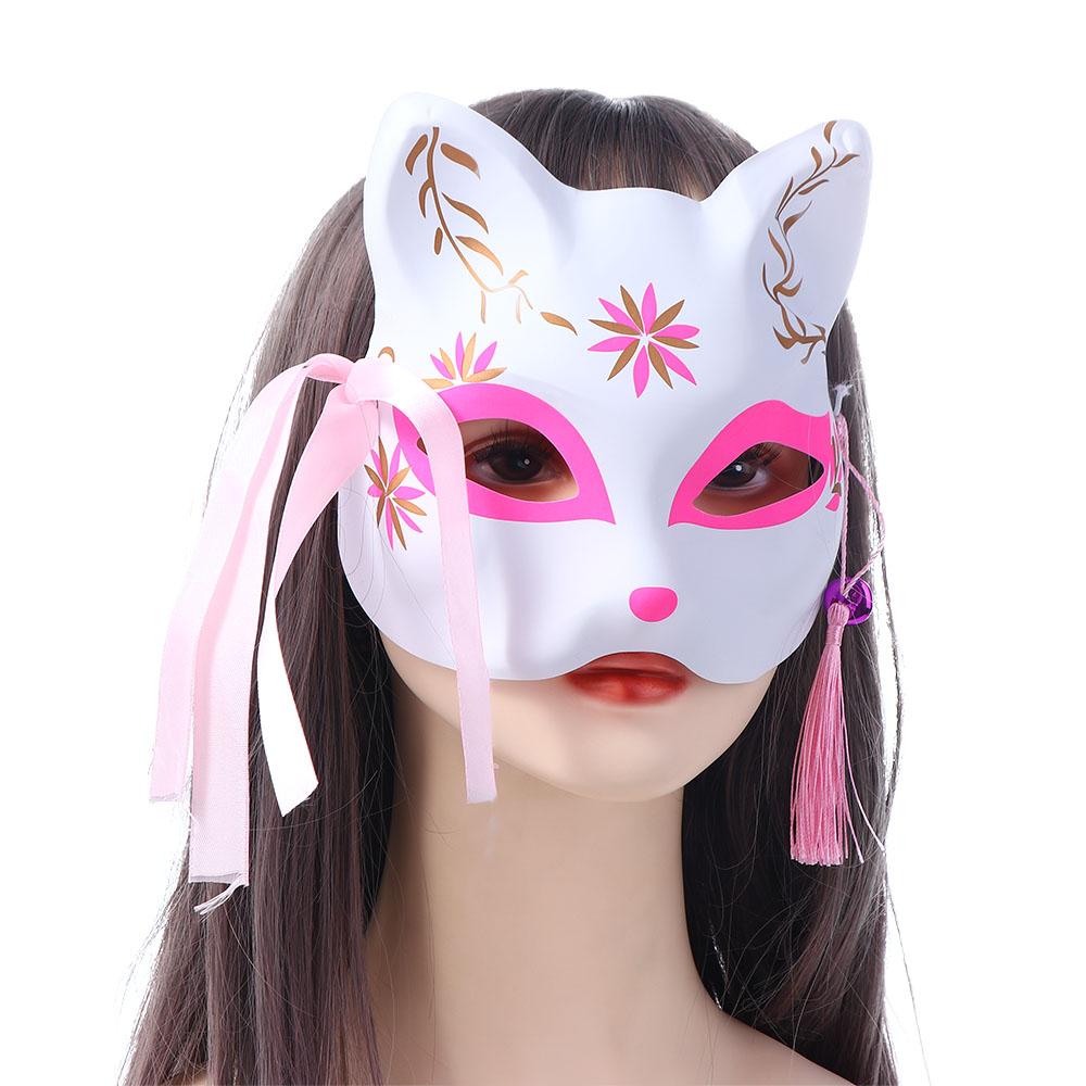 Blossom Masquerade Festival Bell Cosplay Props Halloween Decoration Cat Mask Costume Party Mask