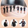 7Pcs 1/64 Scale Business Suit Miniature Figures Model Car Displays Collectible Small Photography