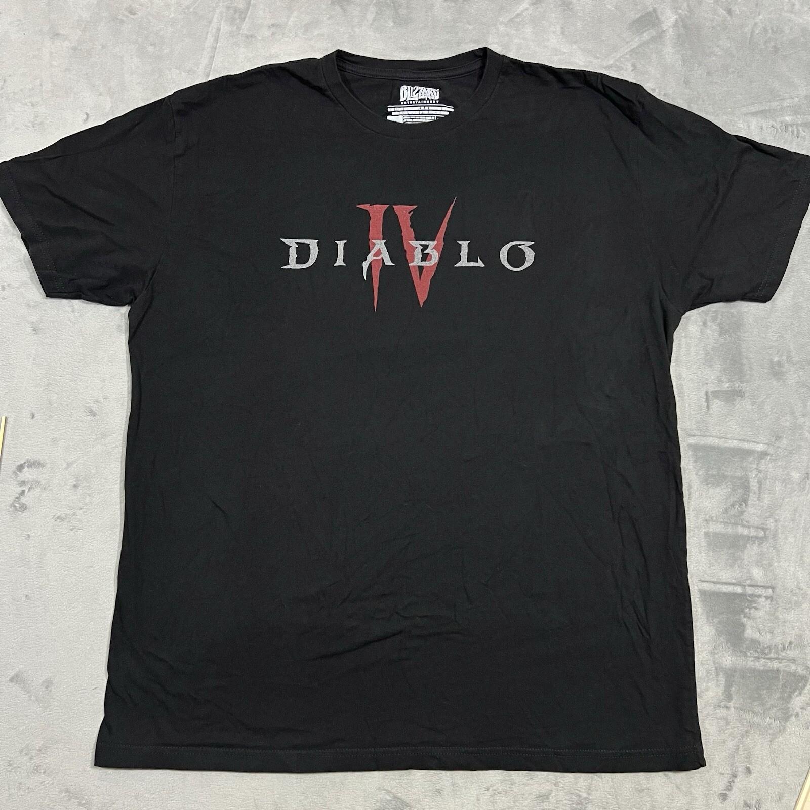 Diablo 4 IV Video Game Promo T Shirt Size XL Black Blizzard Games Unisex T-Shirt XXXXL