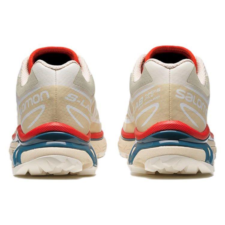 SALOMON XT-6 Comfortable Versatile Breathable Fabric Low-Top Casual Trail Running Shoes Unisex Sneaker Light-Gray 472934