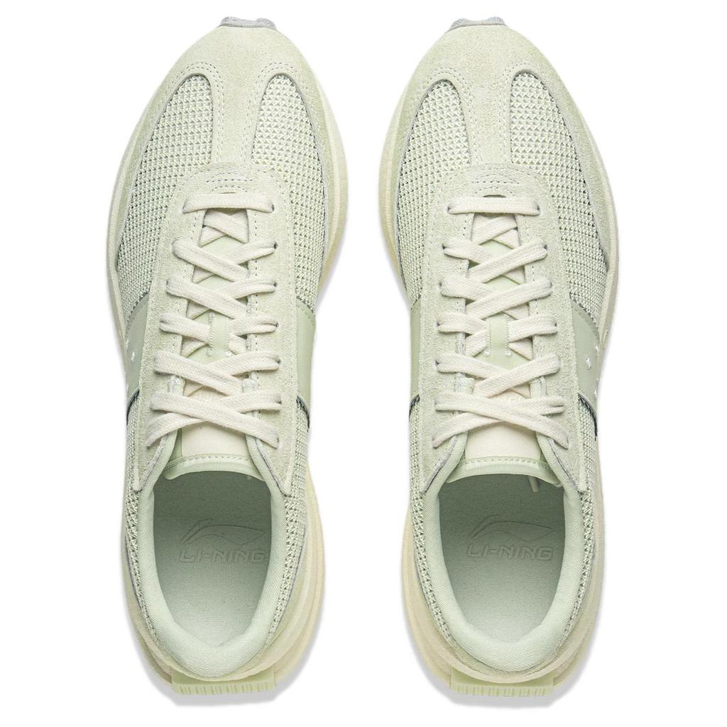 Li Ning Light Boat Reflective Trendy Wear-Resistant Non-Slip Low-Top Casual Shoes Unisex Casual Shoes Soft-Water-Green AZGV055-5