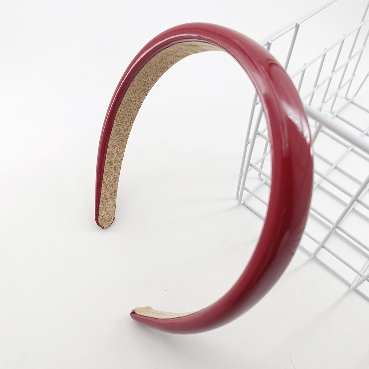 

2СМ /3СМ Новый Рождественский и Новогодний винно-красный ПУ кожа Винтажный ободок аксессуары для волос темперамент