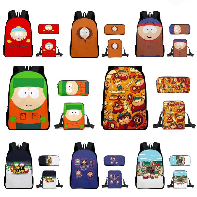 Unisex South Park Backpack With Matching Pouches For Students