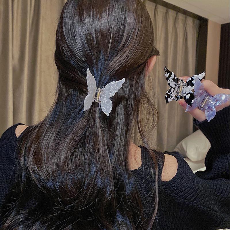 French Style Acetate Butterfly Hair Claws Colorful Hair Styling Tools Accessories Retro Elegant Hair Clamps Women Sweet Hairpins