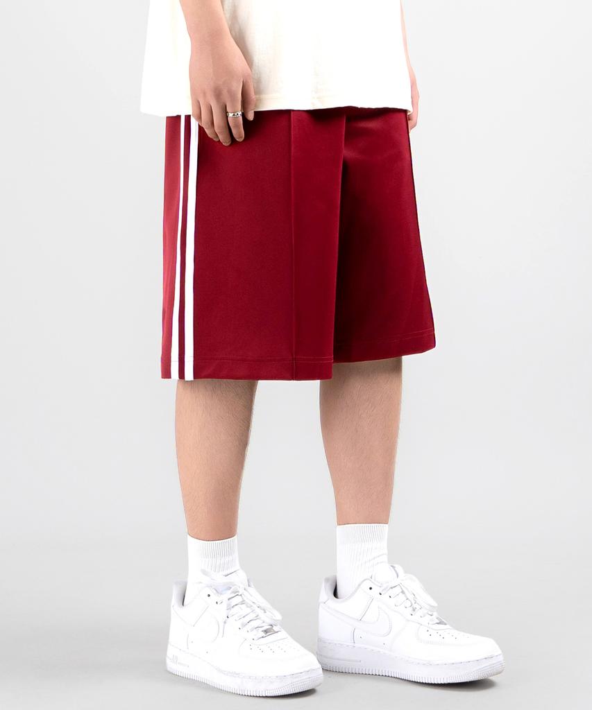 UNDEROFF Wide Pintuck Track Line Bermuda Shorts Green