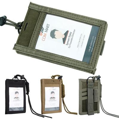 Titular de la identificación bolsa táctica organizador carpetas Archivos bolsa nailon militar pecho colgante Molle tarjetero