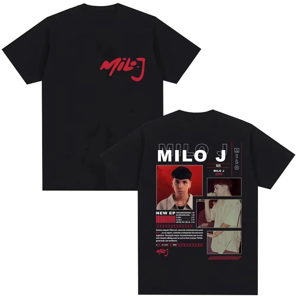 

Rapper Milo J 1 Album Tour Unisexs Retro Style Fashion Hiphop 202526 Summer Pure Cotton Printed Loose Casual Tshirt S
