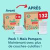 Couches-culottes Pampers Premium Protection Taille 6 - Pack 1 Mois
