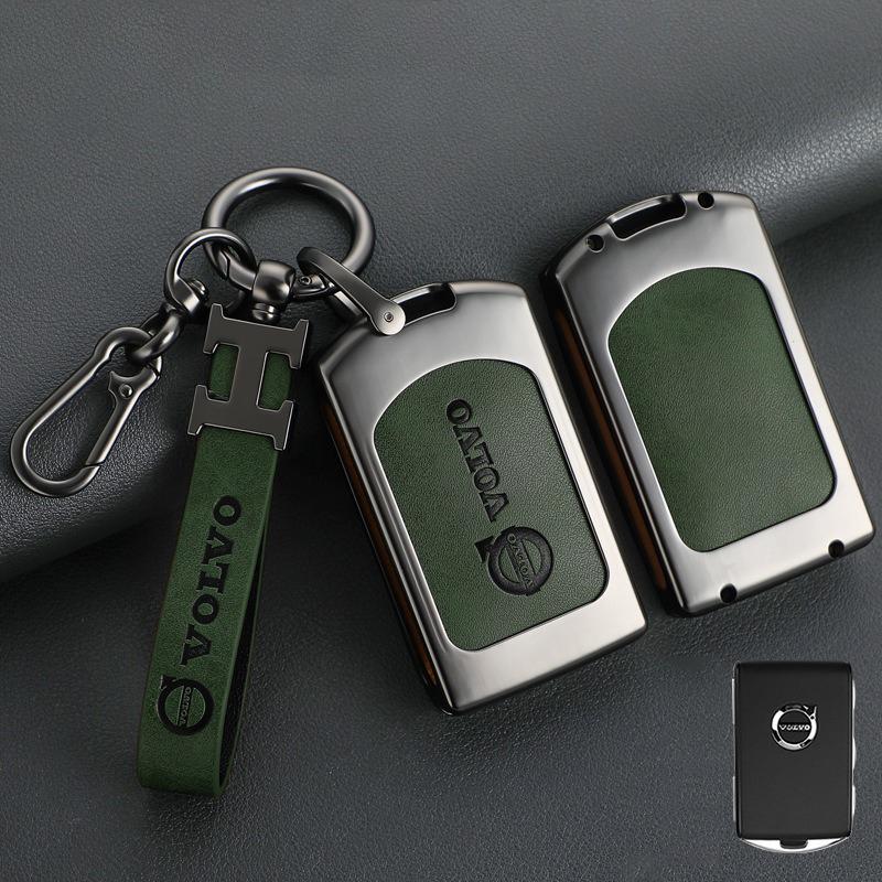 Car Styling Remote Key Case Cover Shell Holder For Volvo S60 S90 XC40 XC60 XC90 V60 V90 Polestar 1 Polestar 2 Protector Keychain