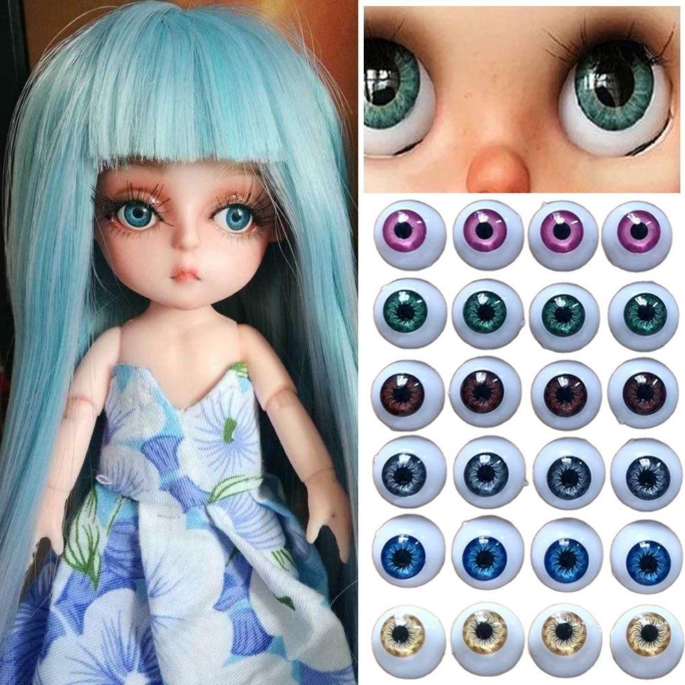 50pcs Plastic Funny Doll Safety Eyes 12mm Simulation Ceramic Eye Accessories Doll Round Eyes