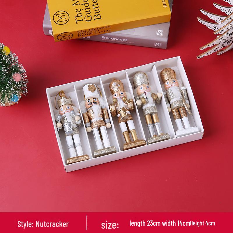 

Nutcracker Glitter Ornament: Festive Wooden Christmas Pendant