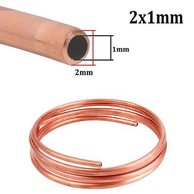 1Pcs New 1 Meter Copper Tube Coil OD 2-12mm ID 1-10mm 99.9% Pure Copper T2 Copper Soft Wire Pipe Airs Conditioner Cooling
