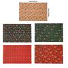 Christmas Themed Wrapping Paper Set 5 Pack 50x74cm Thick Recyclable Materials Assorted Seasonal Artwork