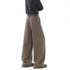 Vintage Money Coin Style Double-Breasted A-Line Trousers Men Women Cleanfit Loose Wide Leg Casual Pants
