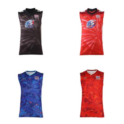 Thailand Men National Volleyball Sleeveless Jersey Shirt Sponsor Anti Bacterial