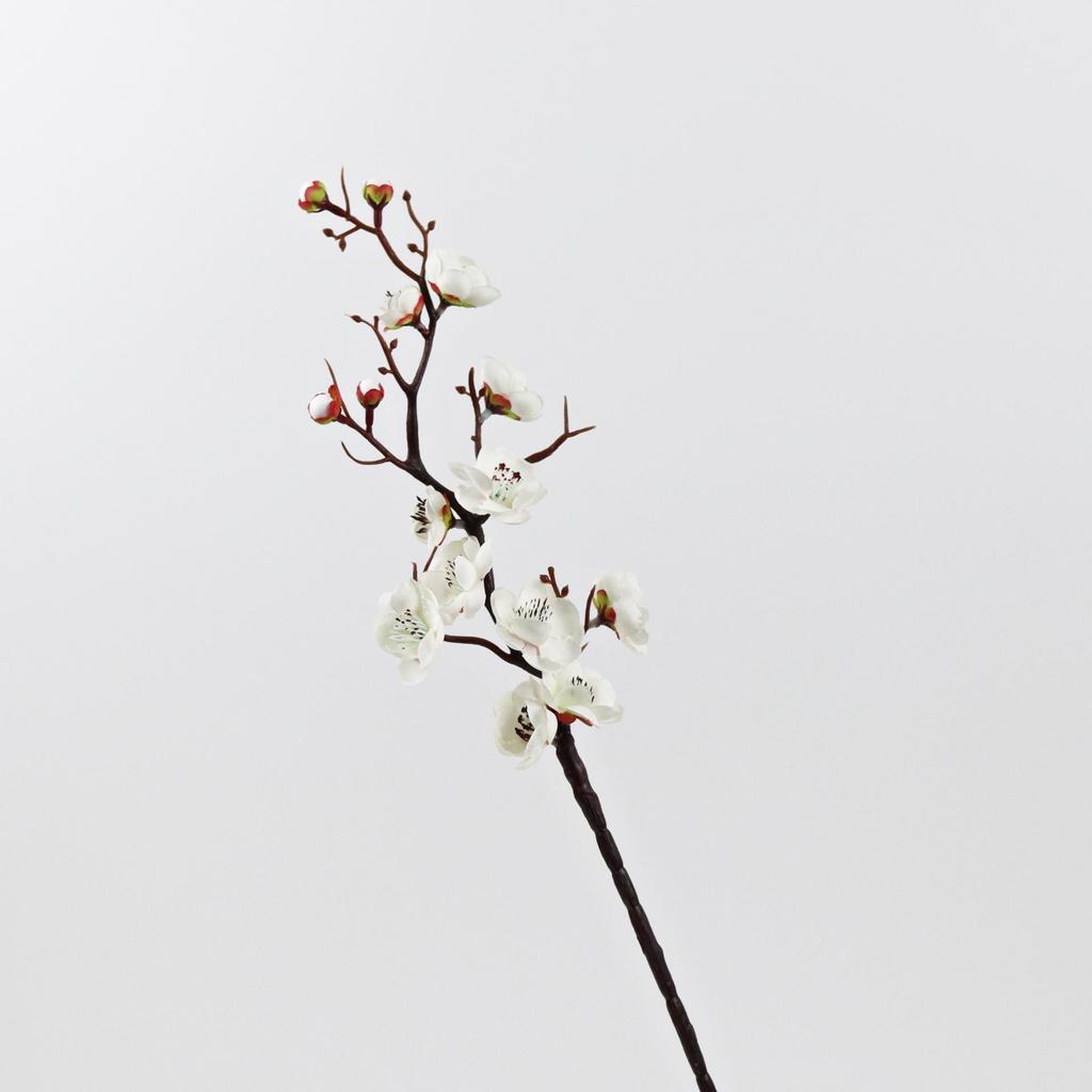 Artificial Red Plum and Peach Blossom Bouquet for Indoor Home Decoration