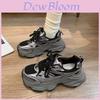 Dad Shoes Womens Spring Summer Breathable Mesh Platform Sneakers For Casual Wear