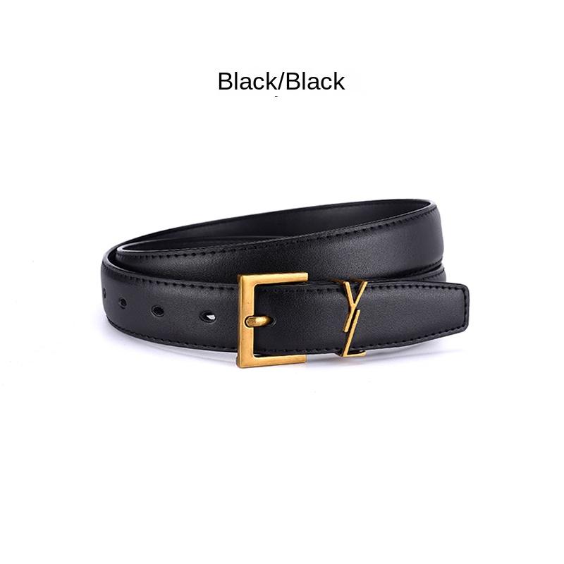 New Women's Belt Genuine Leather Gold Needle Buckle Versatile Jeans Fashion Decoration Designer Women's Belt