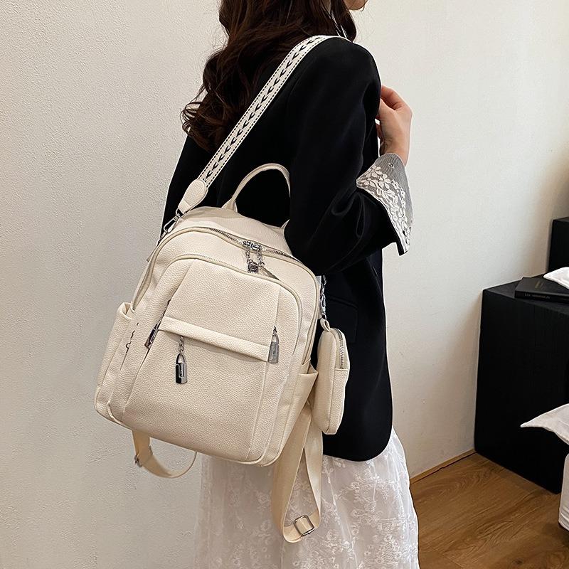 High-end Fashion Backpack Female New Student Class Commuting Schoolbag Large Capacity Travel Backpack