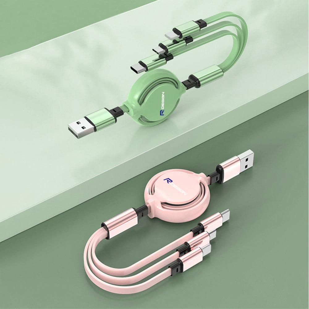 Car Logo 3 In 1 Charging Cable Cord Multi-port Charging Wire Line For Volvo Rdesign AWD C70 S40 S60 S70 S80 S90 V40 V60 V70 V90