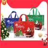 Festive Christmas Tote Bags - 5 Piece Set In Red, Green, and Blue with Durable Handles