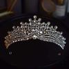 The New Light Luxury Crystal Crown Baroque Bride High End Styling Hair Accessory  Birthday and Makeup Women's Crown  Is Grand and Elegant