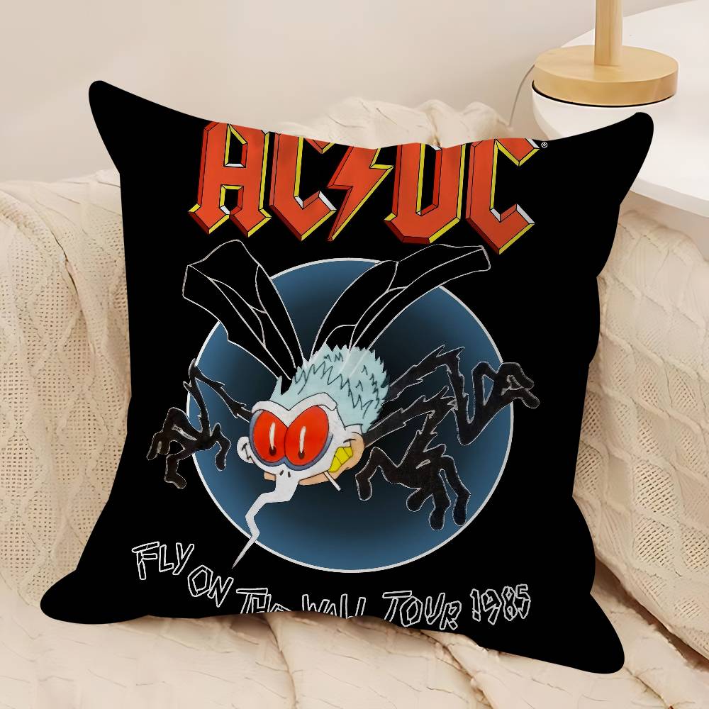 

Rock Singer A-AC D-DC Band Pillowcase Toon Gift Cushion Cover Bedroom Home Sofa Chair Seat Decor Pillow Case 12x12Inch