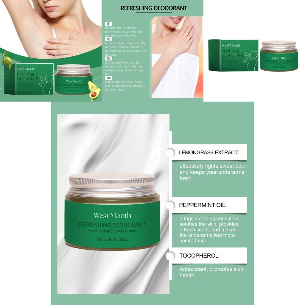 West Month Body Care Deodorant Balm Refreshing Aroma Non-greasy Gentle Care For Everyday Protection