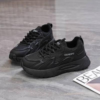 Summer New Women's Casual Sneakers Mesh White Sneakers Breathable Thick Soled Sports Shoes Versatile Hollow Out Shoes