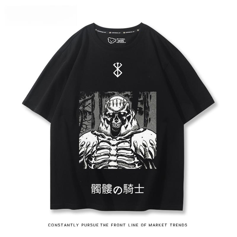 Berserk anime potisk osobnosti 100% bavlna tričko léto venkovní ležérní pohodlný trend street pánské oblečení