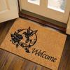 All Weather Welcome Mat Low Profile Entryway Mat for Home Front Entrance Back Non Slip Backing Doormat for Door Decor