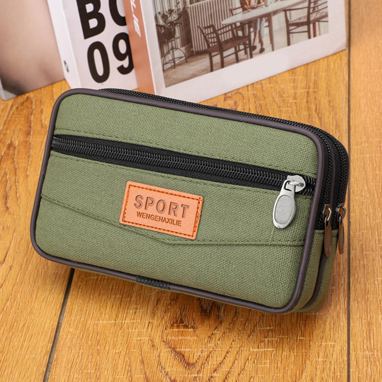 Стильная холщовая сумка для мобильного телефона для мужчин — фото 7