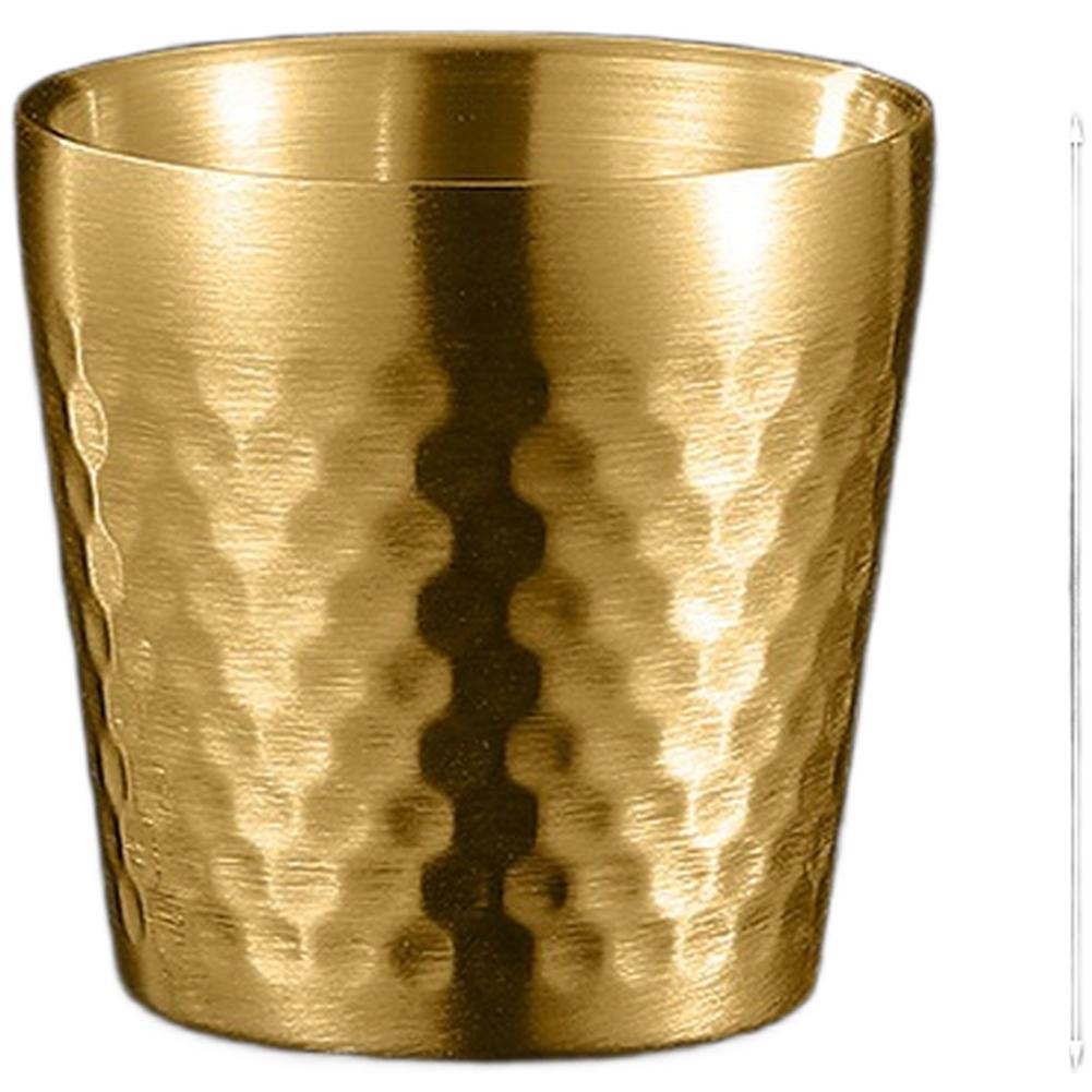 Doppelwandiger Becher Hämmeroptik Dickwandiger Edelstahlbecher
