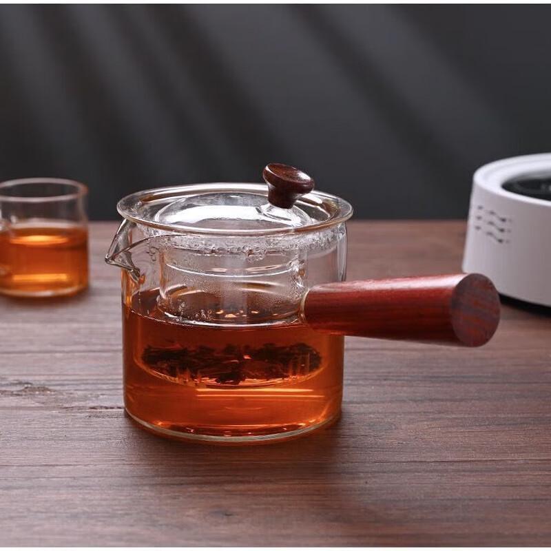 Heat-Resistant Glass Tea Pot with Side Handle Infuser