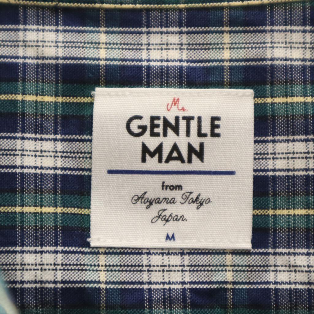 Mr.GENTLEMAN made in Japan Check pattern switching Short sleeve shirt M Men's Used
