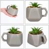 KADAX Artificial Flower Plant Decorative Succulent Gray