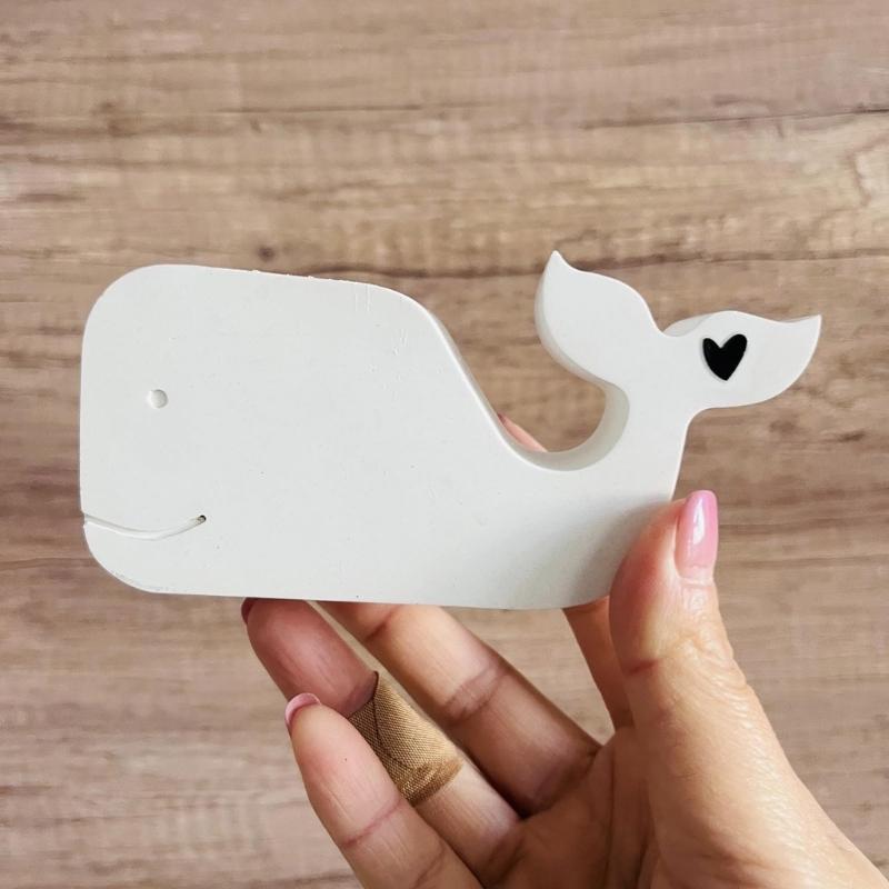 Flexible Silicone Candlestick Mold for Home Decoration and Crafts 3D Whale Shaped Tealight Holder Desk Ornament Mould